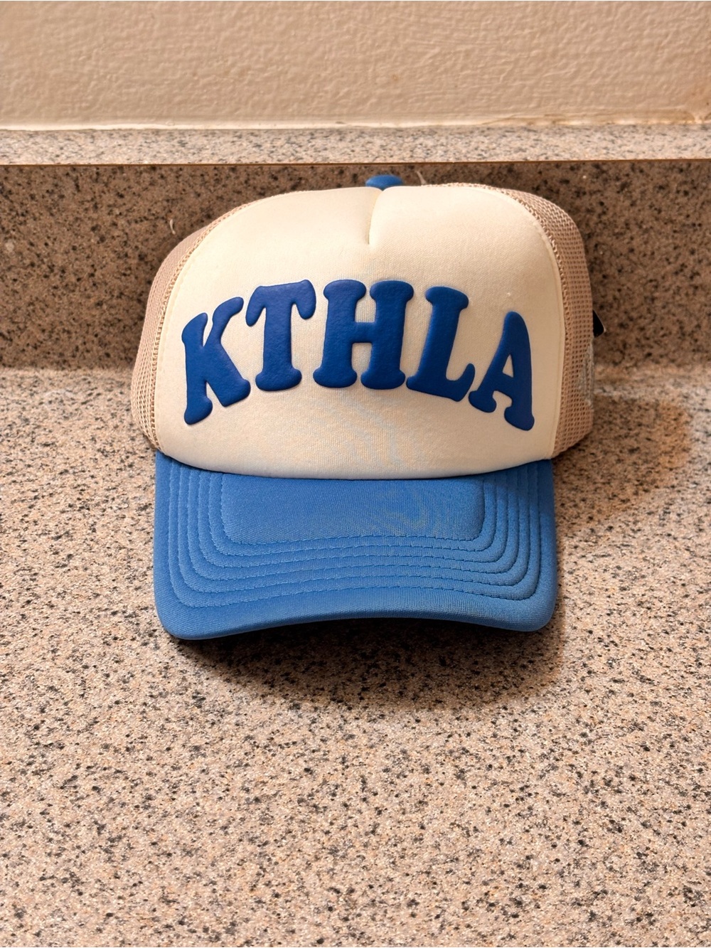 KTHLA Blue and Cream Foam Trucker Hat